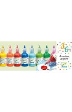 8 Couleurs gouache. 8 Culori guase