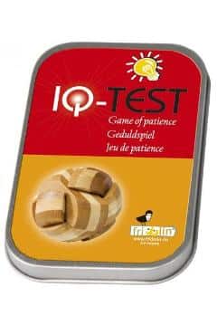 IQ-Test. Joc logic din lemn puzzle 3D in cutie metalica: Bila