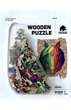 Puzzle 40 din lemn: Cal