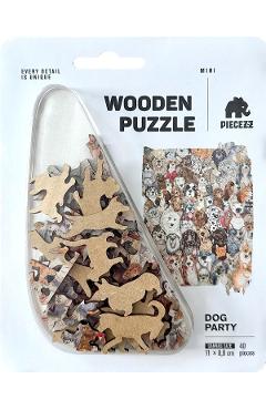 Puzzle 40 din lemn: Petrecerea catelusului