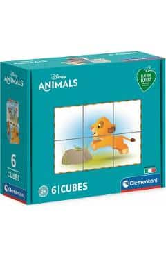Puzzle 6 cuburi. Disney Animals