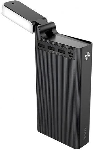 Acumulator Extern HOCO J62 Jove, 30000 mA, 3x USB, Standard Charge (5V), Afisaj LED, Lanterna (Negru)