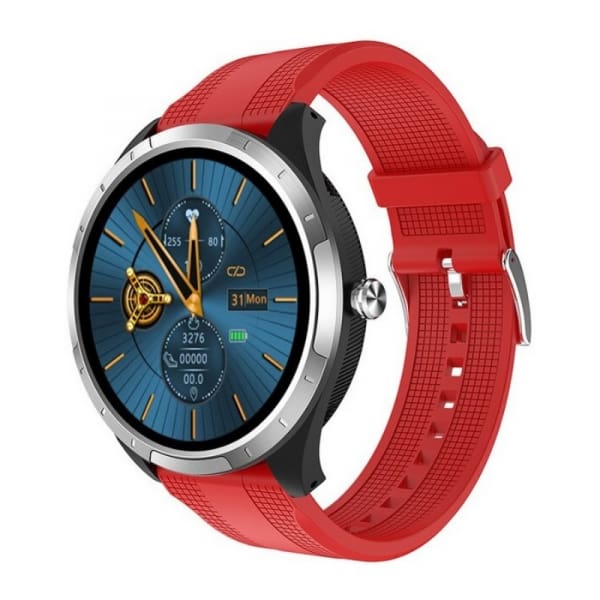 Smartwatch STAR X3 Silver cu bratara rosie din TPU