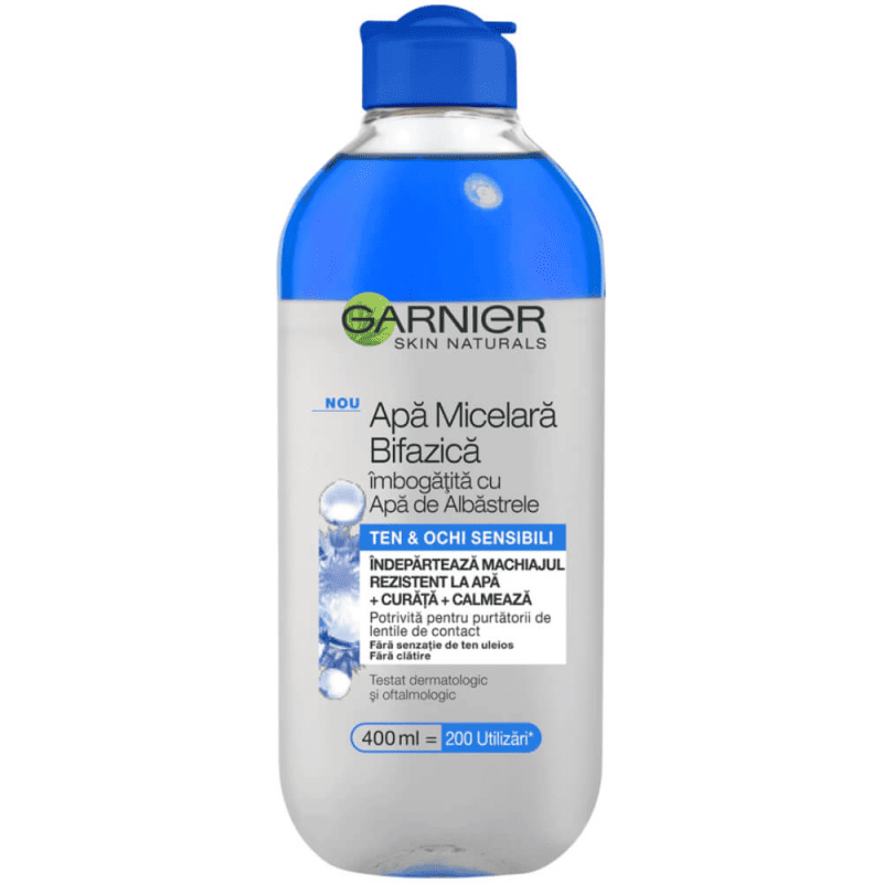 Apa Micelara Bifazica cu Apa de Albastrele Garnier Skin Naturals