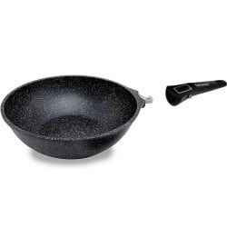 Tigaie wok cu maner detasabil Techwood TP-30WO