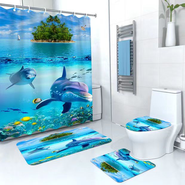 Set baie 4 piese: perdea