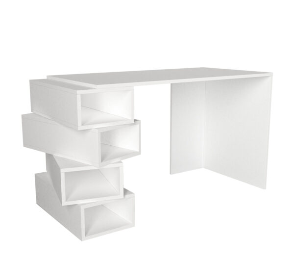 Birou, Geo Space, UnicUtil, 130 x 60 x 75 cm, Alb, UUDESK20 - imagine 7