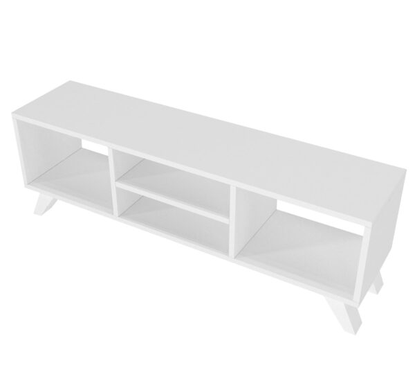 Comodă televizor cu Rafturi pe 3 niveluri, 125 x 29.5 x 41, Alb, UnicUtil - imagine 5