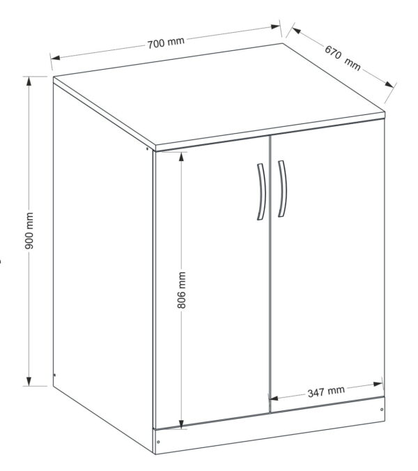 Dulap Baie pentru Masina de Spalat UnicUtil, 70 x 67 x 90 cm, Alb - imagine 6