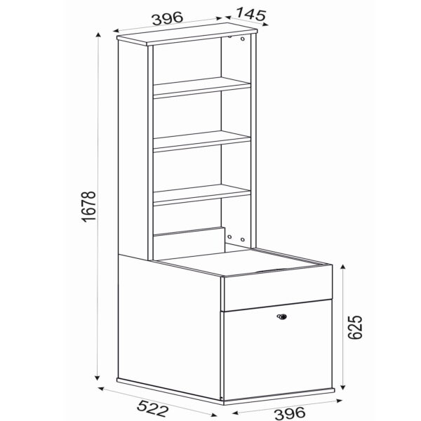 Dulap Organizator pentru Baie UnicUtil, 40 x 52 x 168 cm, Alb - imagine 7