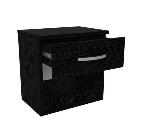 Noptiera UnicUtil cu un Sertar pentru depozitare, Negru 40 x 30 x 40 cm - imagine 4