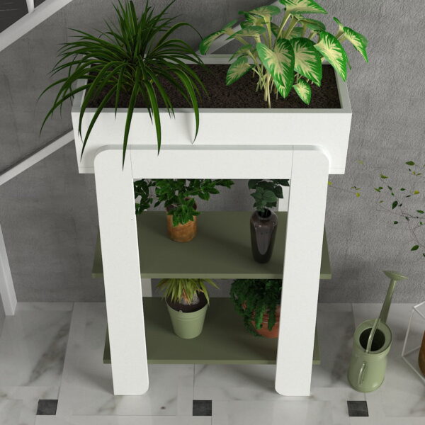 Suport Organizator pentru Plante UnicUtil, 60 x 24 x 97 cm, Alb - imagine 3