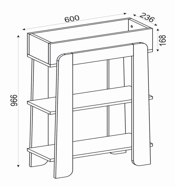 Suport Organizator pentru Plante UnicUtil, 60 x 24 x 97 cm, Alb - imagine 7
