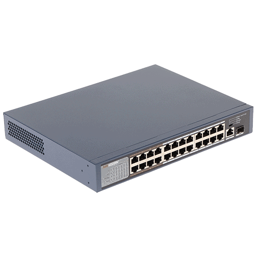 Switch 24 porturi PoE, 2 porturi uplink – HIKVISION
