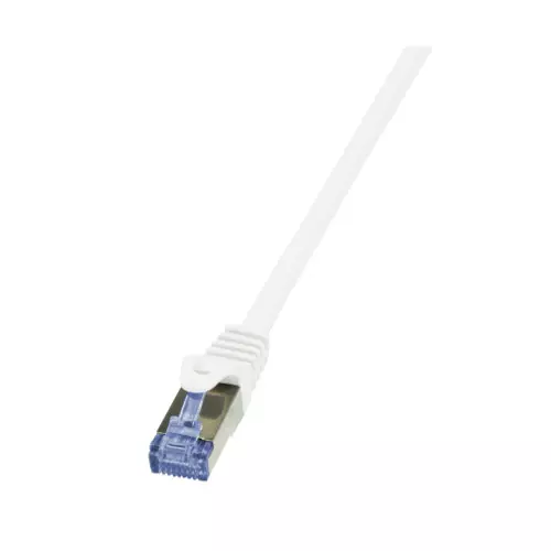 Cablu Patchcord Logilink CQ4051S, S/FTP, Cat6a, 2m, alb