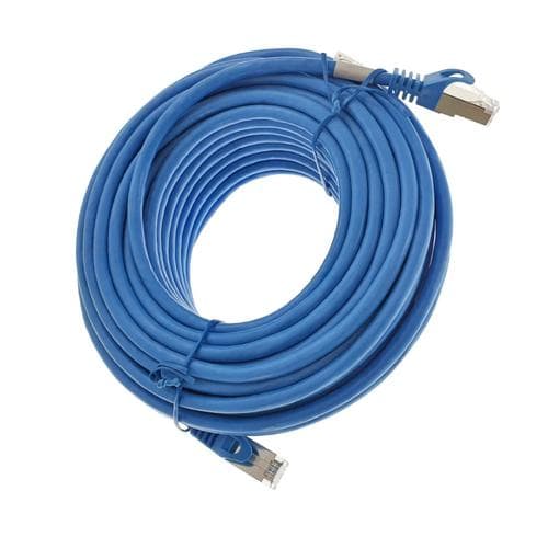 Cablu ecranat FTP Lanberg 41908, cat 6, mufat 2xRJ45, lungime 20m, AWG 26, 250 MHz, de legatura retea, ethernet, albastru