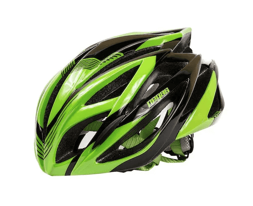 Casca Pegas Omu, material PC+EPS, tehnologie In Mold, ventilatie 21 de gauri, reglaj circumferinta cap, marime M (55-58), Gri/Verde