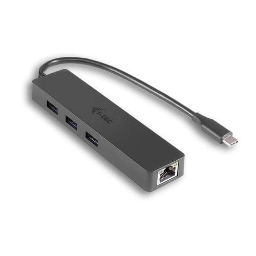 Hub USB I-tec C Slim 3 Gigabit Ethernet USB 3.0 to RJ-45 3x USB 3.0