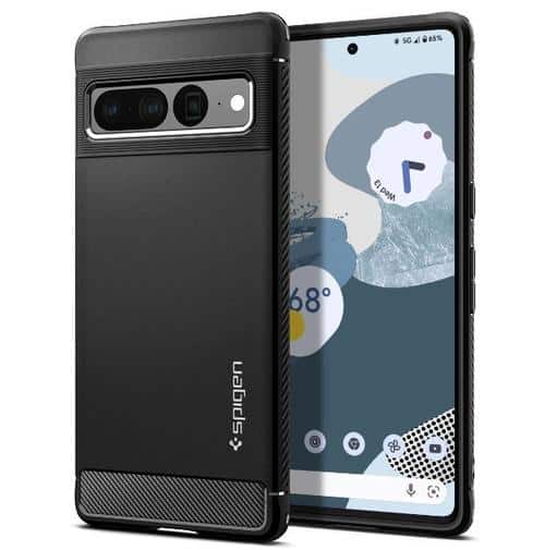 Husa Protectie Spate Spigen Rugged Armor ACS04725 pentru Google Pixel 7 Pro (Negru Mat)