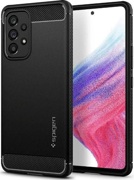 Husa Protectie Spate Spigen Rugged Armor SPN2167BLK pentru Samsung Galaxy A53 5G (Negru Mat)
