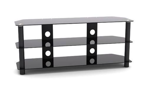 Masa TV LDK TP 1001L, Rafturi de sticla, Diagonala maxima 50inch, Greutate maxima 40 Kg (Negru)