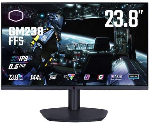 Monitor Gaming Fast IPS LED Cooler Master 23.8inch GM238-FFS, Full HD (1920 x 1080), HDMI, DisplayPort, AMD FreeSync, Nvidia G-Sync, 144 Hz, 0.5 ms (Negru)