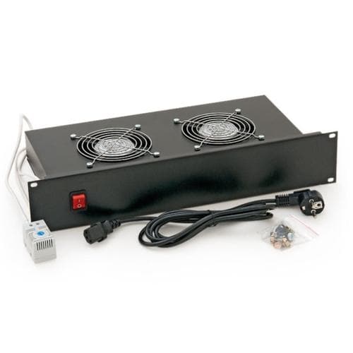 Panou ventilatie Triton RAB-CH-X01-A1, 2x Fan, Negru