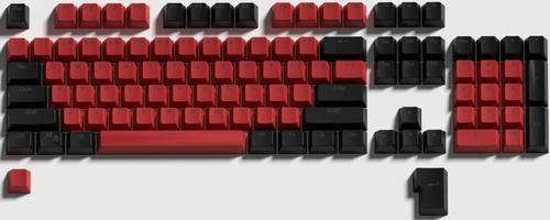 Set Taste QwertyKey Black-Red Devil Translucide, Material PBT, Double shot (Rosu/Negru)