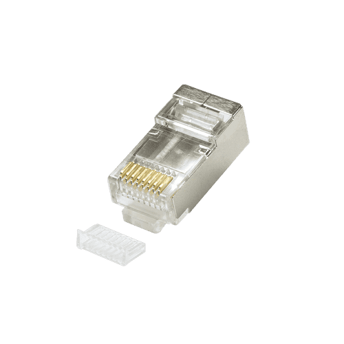 Set mufe RJ-45 Logilink pentru cablu FTP, SFTP, Cat5e, RJ-45 tata, ecranat, plastic cu metal, cu insertie, 100 bucati