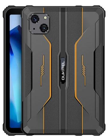 Tableta Oukitel RT3, Procesor Octa-Core MT6762, Ecran IPS 8inch FHD+, 16MP, 4GB RAM, 64GB Flash, 16MP, Bluetooth, IP68, 4G, Dual SIM, Android (Negru/Portocaliu)
