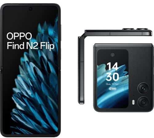 Telefon Mobil Oppo Find N2 Flip, Procesor Mediatek Dimensity 9000+ Octa-Core, Ecarn Pliabil LTPO AMOLED 6.8inch, 8GB RAM, 256GB Flash, Camera Duala 50+8MP, Wi-Fi, 5G, Dual Sim, Android (Negru)