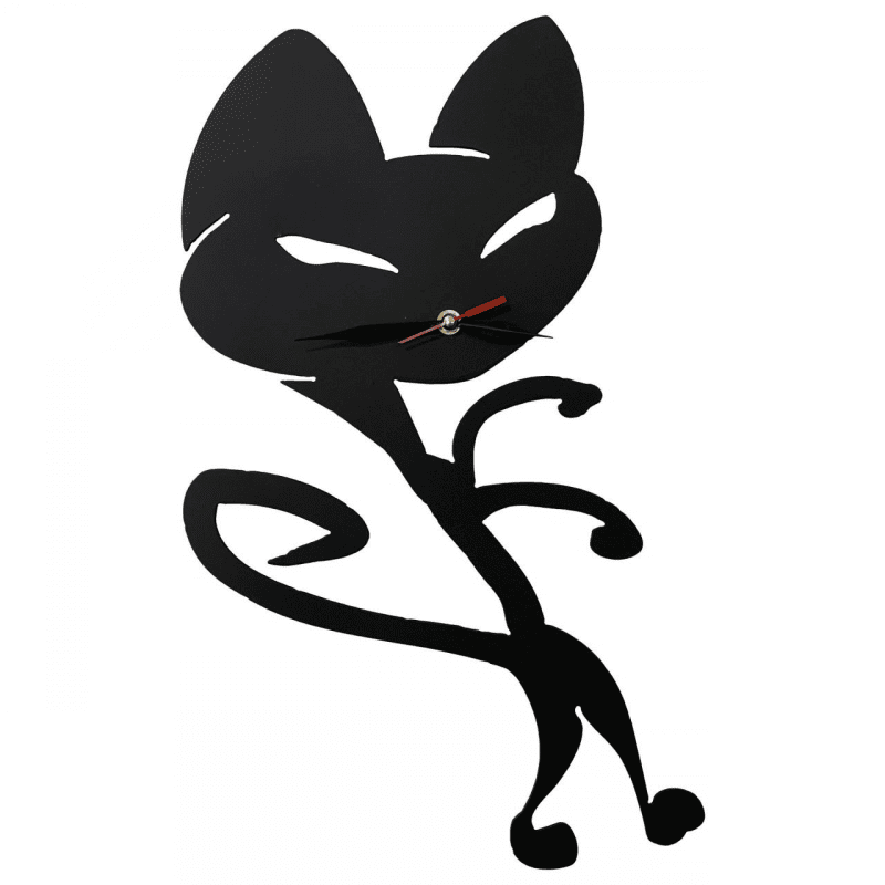 Ceas de perete metalic Krodesign Black Cat-2