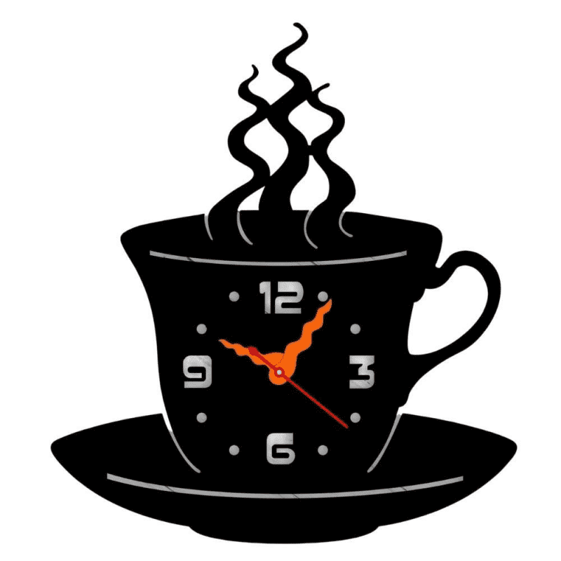 Ceas de perete metalic Krodesign Coffee Mug