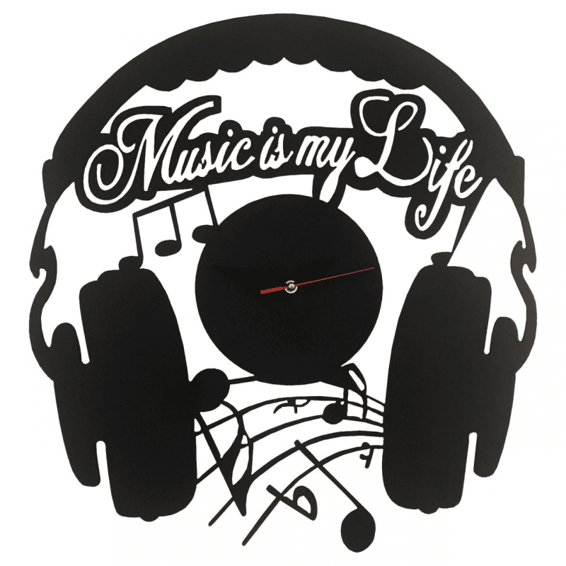 Ceas de perete metalic Krodesign Music is my Life
