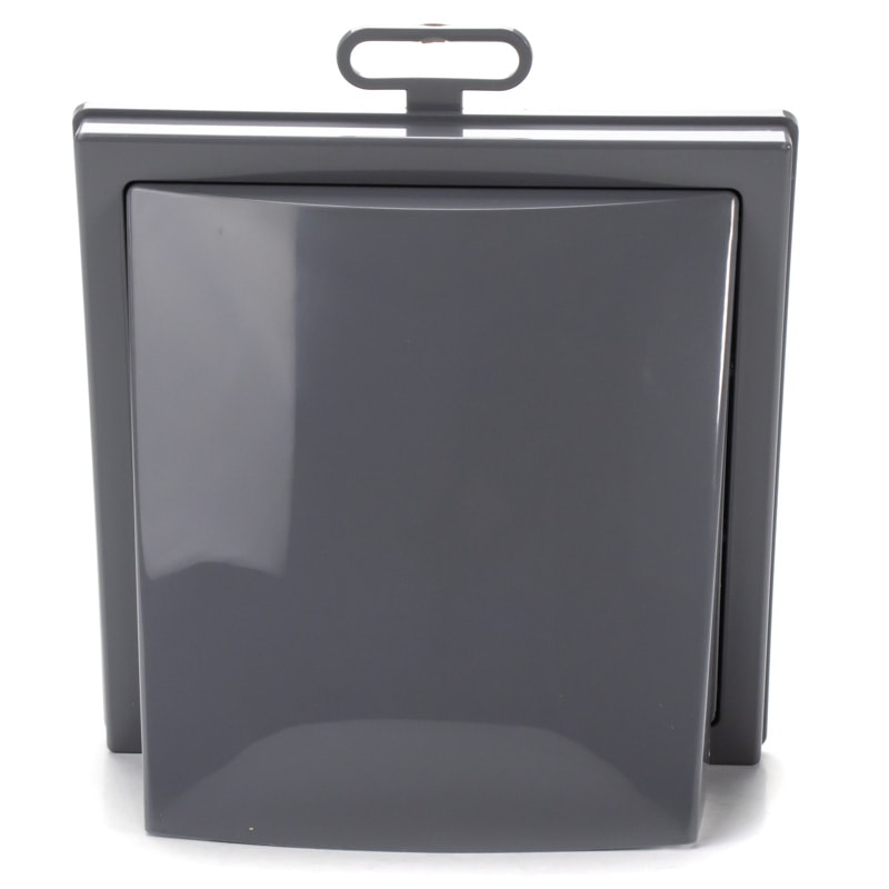 Grila ventilatie Ø125 patrata 150x150 cu flansa si clapeta antiretur