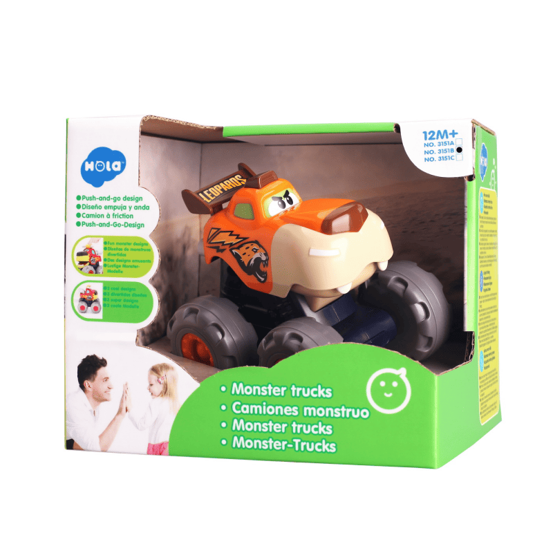 Jucarie Hola - Masinuta monster truck leopardul infuriat