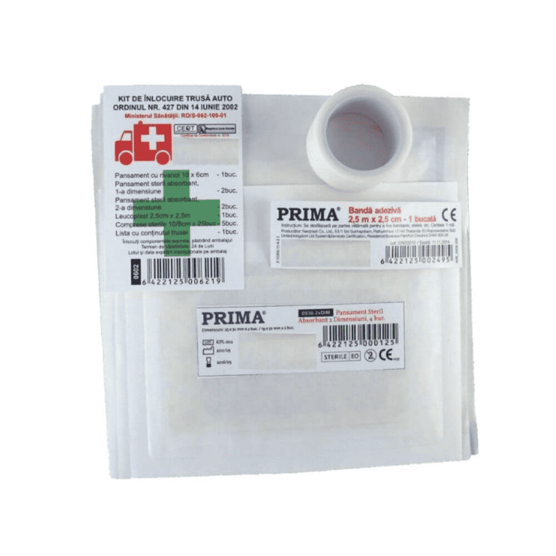 Kit de Inlocuire Trusa Medicala Prim Ajutor pentru Autoturisme