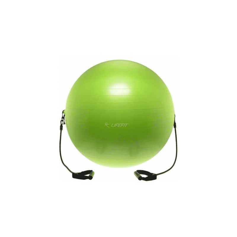 Minge gimnastica cu corzi verde 55cm