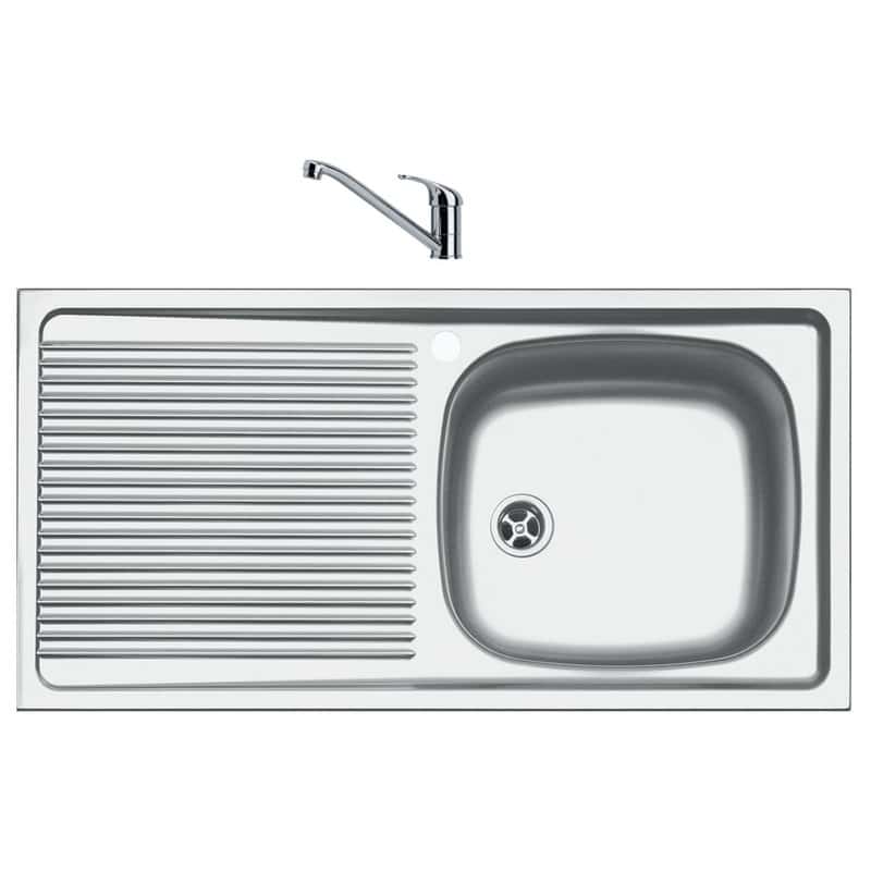 Pachet chiuveta bucatarie Franke ESN 611-86 ST + Baterie Basic Crom