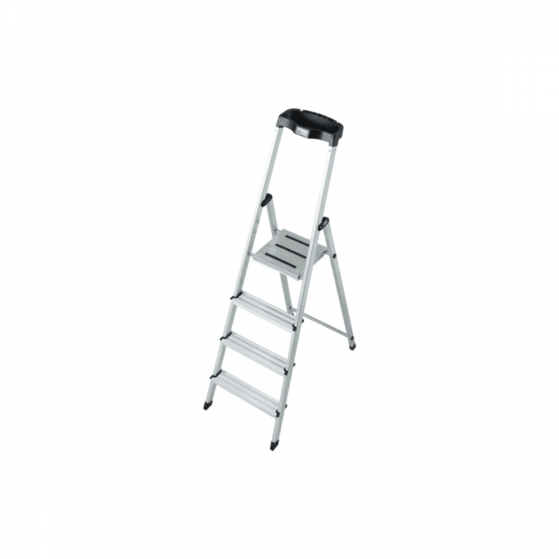 Scara dubla cu trepte pe o parte din aluminiu