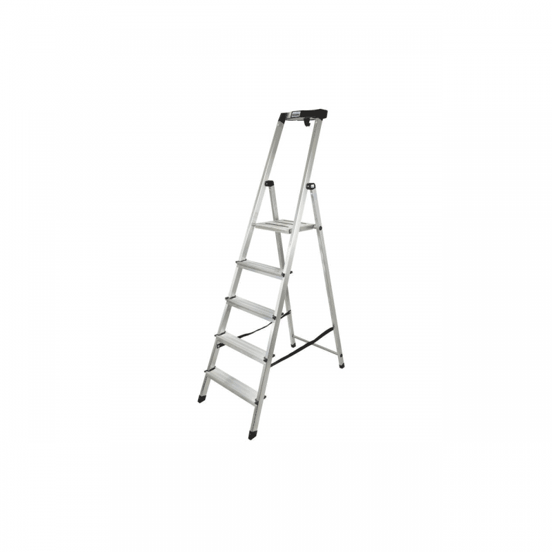 Scara dubla cu trepte pe o parte din aluminiu