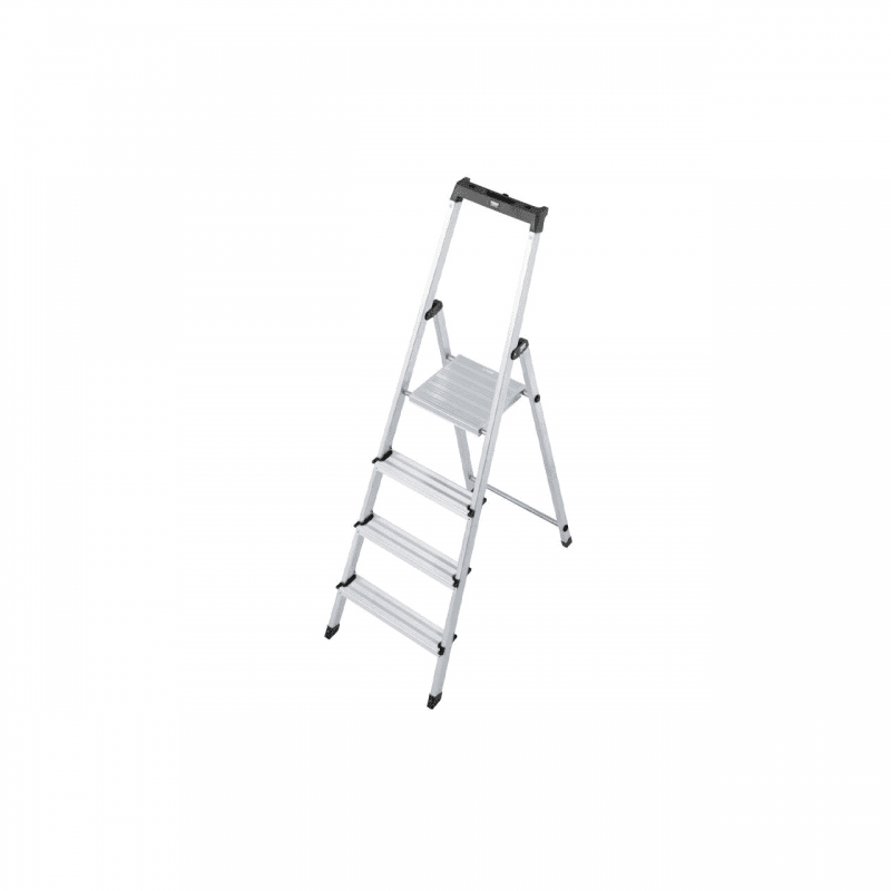Scara dubla cu trepte pe o parte din aluminiu