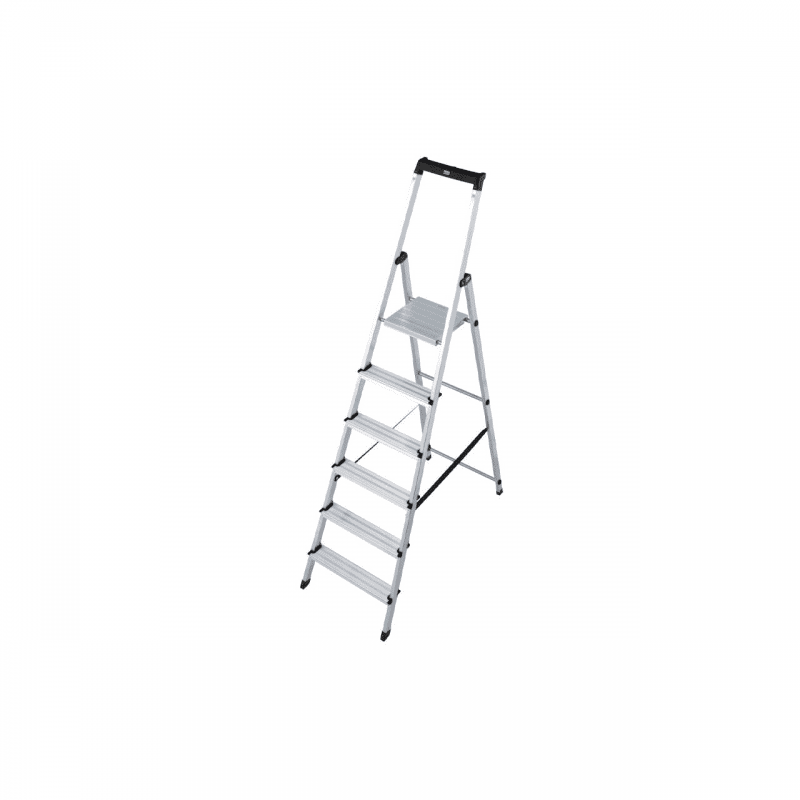 Scara dubla cu trepte pe o parte din aluminiu
