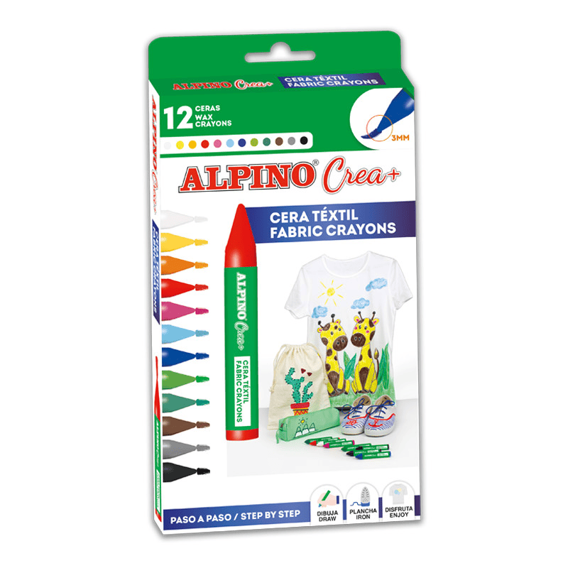 Set Alpino Crea + Textile - Creioane Cerate