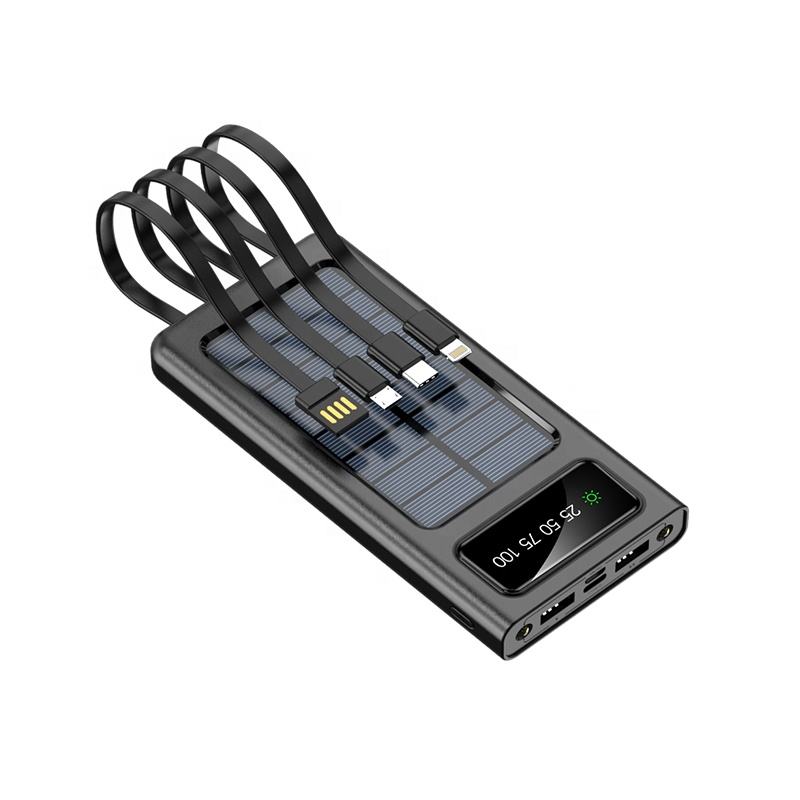 Baterie externa solara 20.000 mAh cu display