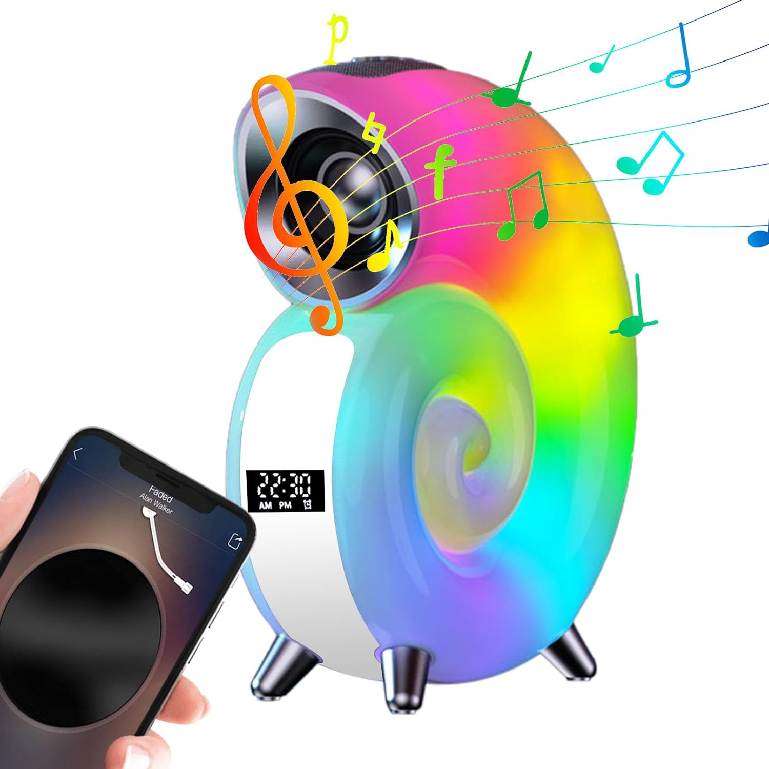 Lampa RGB Bluetooth forma de cochilie
