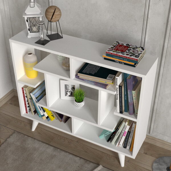 Biblioteca UnicUtil, 90 x 76 x 22 cm, Alb - imagine 3