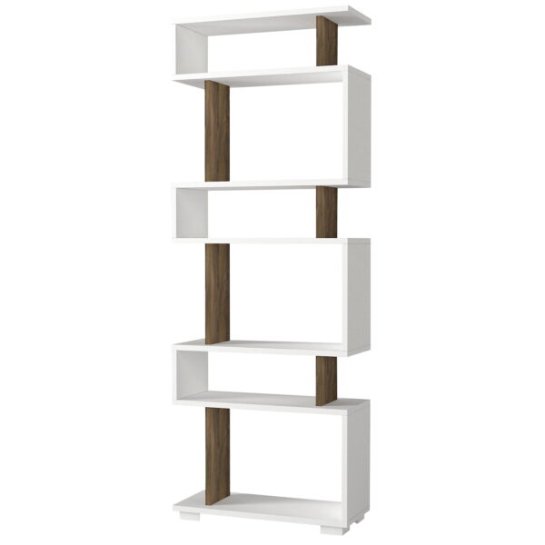 Biblioteca UnicUtil, Alb-Maro 19.5 x 60 x 163 cm - imagine 5
