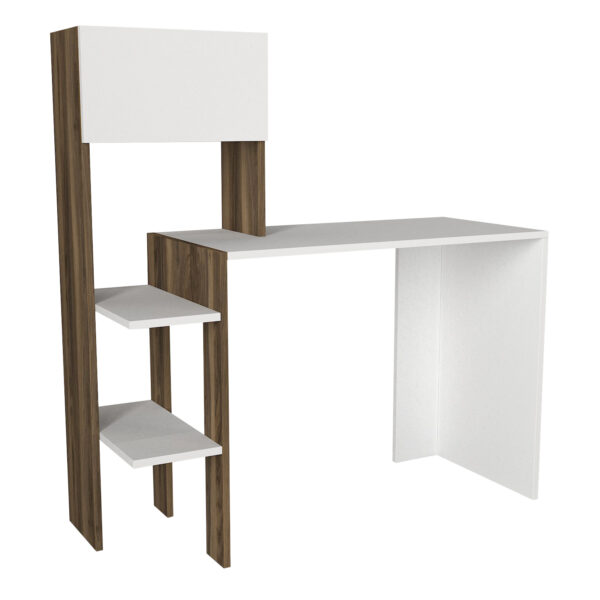 Birou, Clear Space, UnicUtil, 114.3 x 45 x 120 cm, Alb și Maro, UUDESK10 - imagine 7