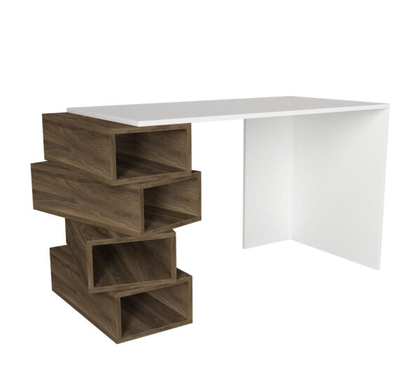 Birou, Geo BrownSpace, UnicUtil, 130 x 60 x 75 cm, Alb si Maro, UUDESK21 - imagine 7